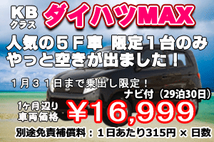 MAX 車種限定！キャンペーン　ナビ付(30日)